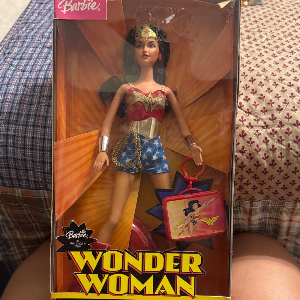 Barbie Wonder Woman Doll with Red and Blue Costume